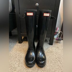 Black HUNTER Boots Size 8 Women’s